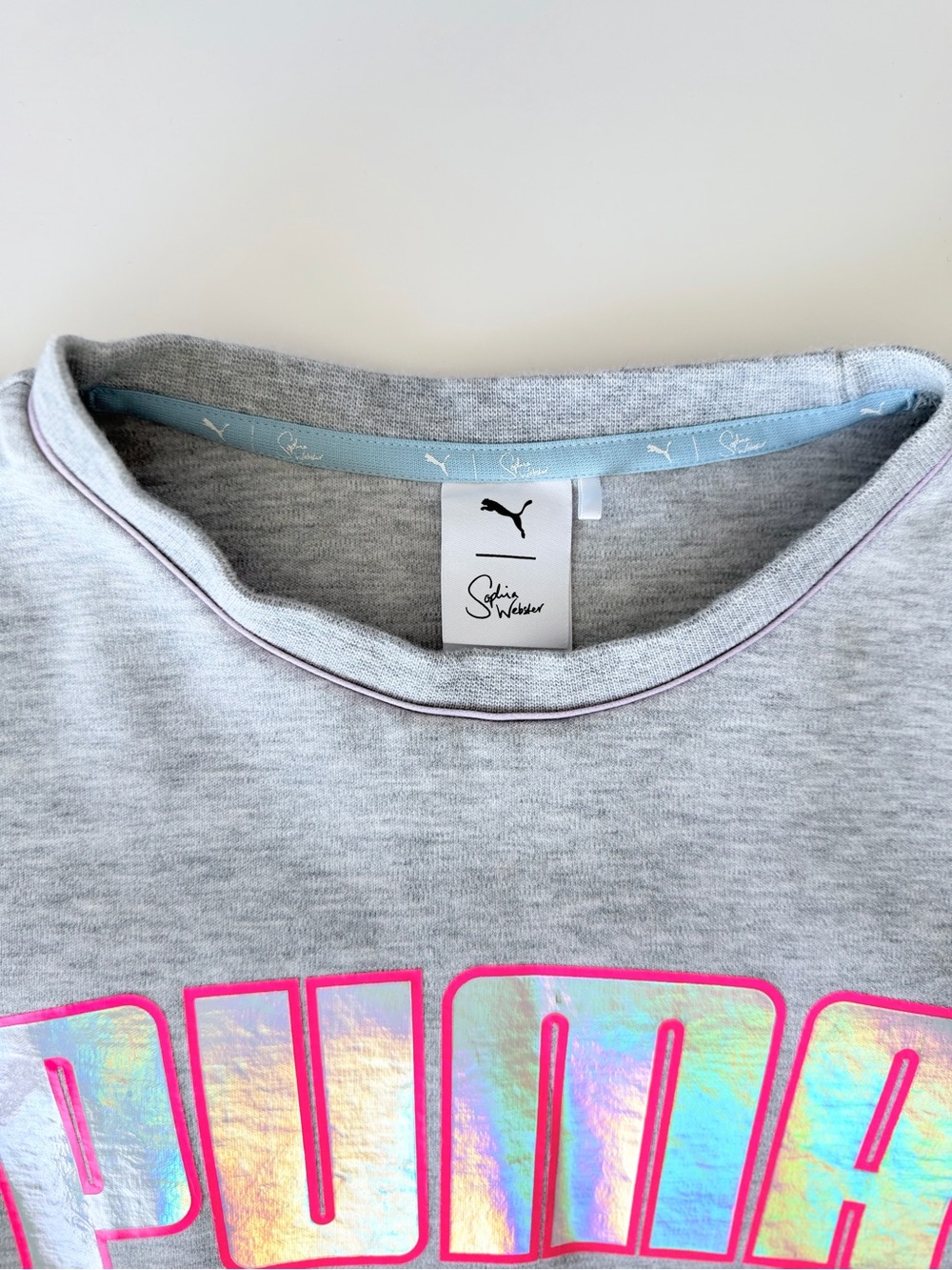 Puma x Sophia Webster Gray Unicorn Graphic Crewneck Sweatshirt S - Picture 6 of 10